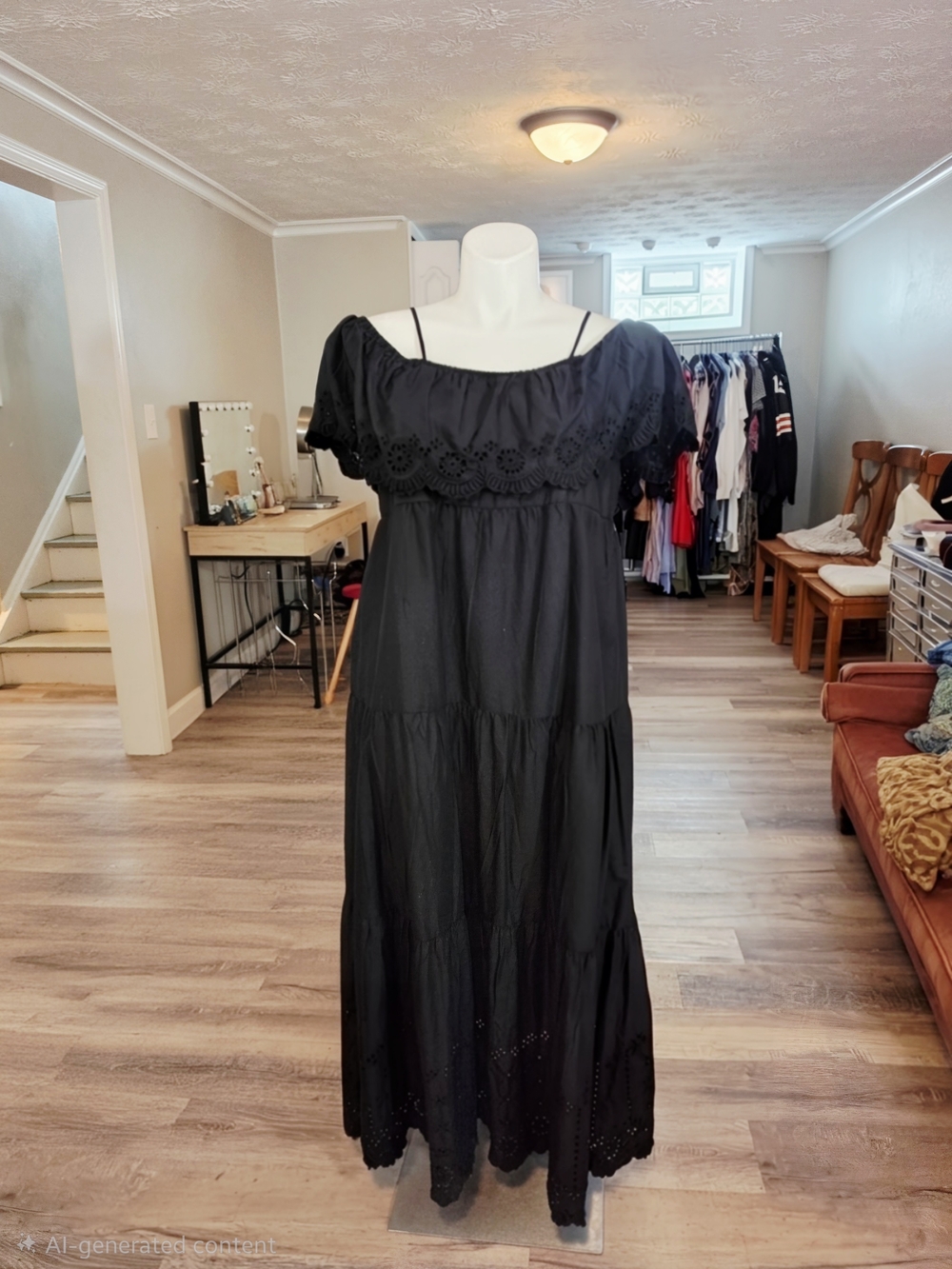 Old Navy Black Midi Dress